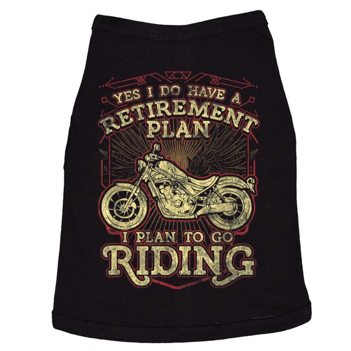 Retirement Motorcycle Riders Biker Doggie Tank