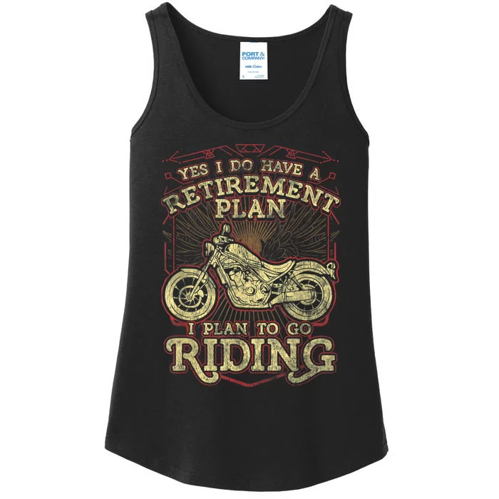 Retirement Motorcycle Riders Biker Ladies Essential Tank