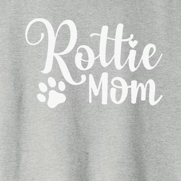 Rottie Mom Rottweiler Dog Funny Rottie Mama Women's Crop Top Tee