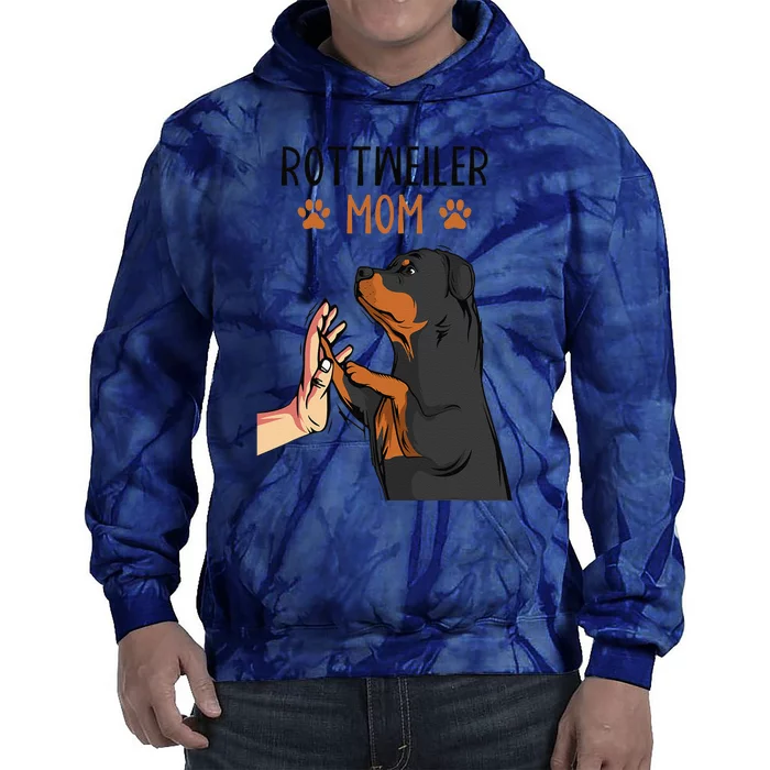 Rottweiler Mom Rottie Dog Mama Funny Mothers Day Tie Dye Hoodie