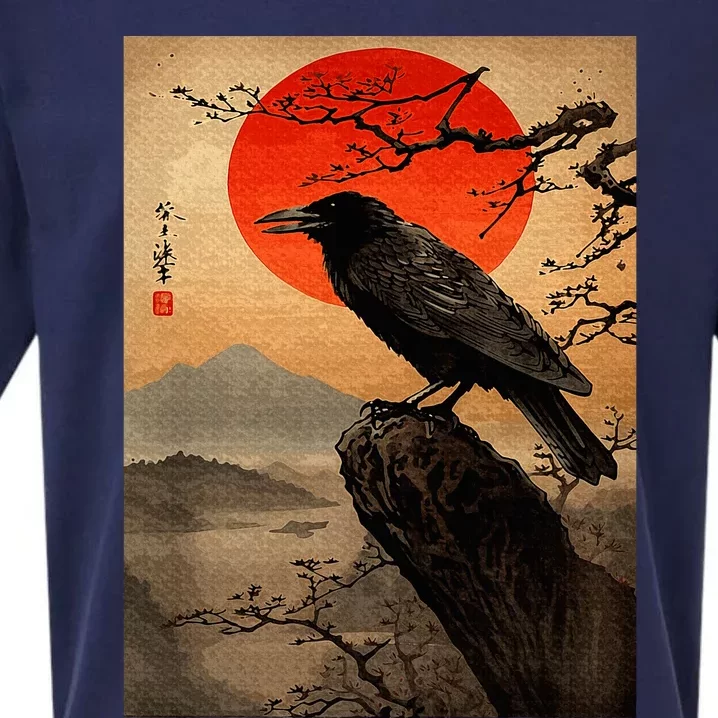 Red Moon Raven Black Crow Sueded Cloud Jersey T-Shirt