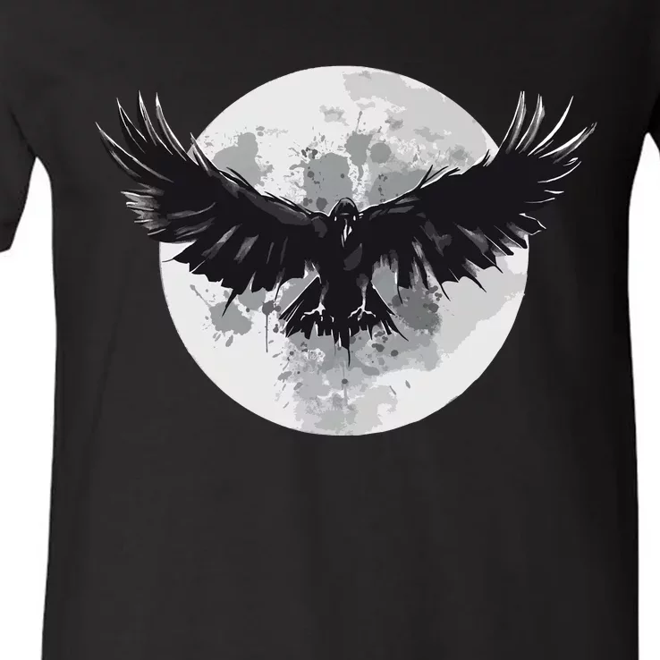 Raven Moon V-Neck T-Shirt