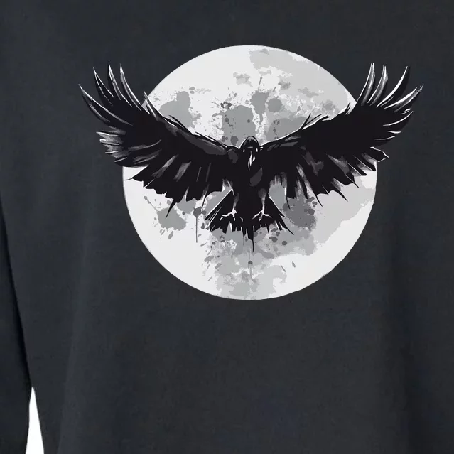 Raven Moon Cropped Pullover Crew