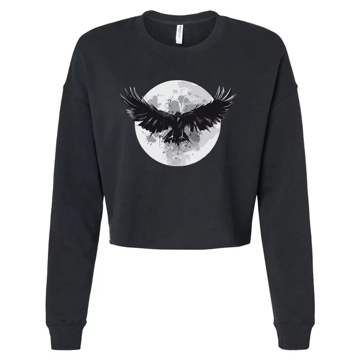 Raven Moon Cropped Pullover Crew