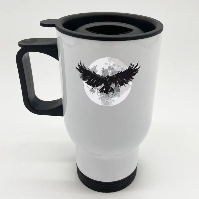 Raven Moon Front & Back Stainless Steel Travel Mug