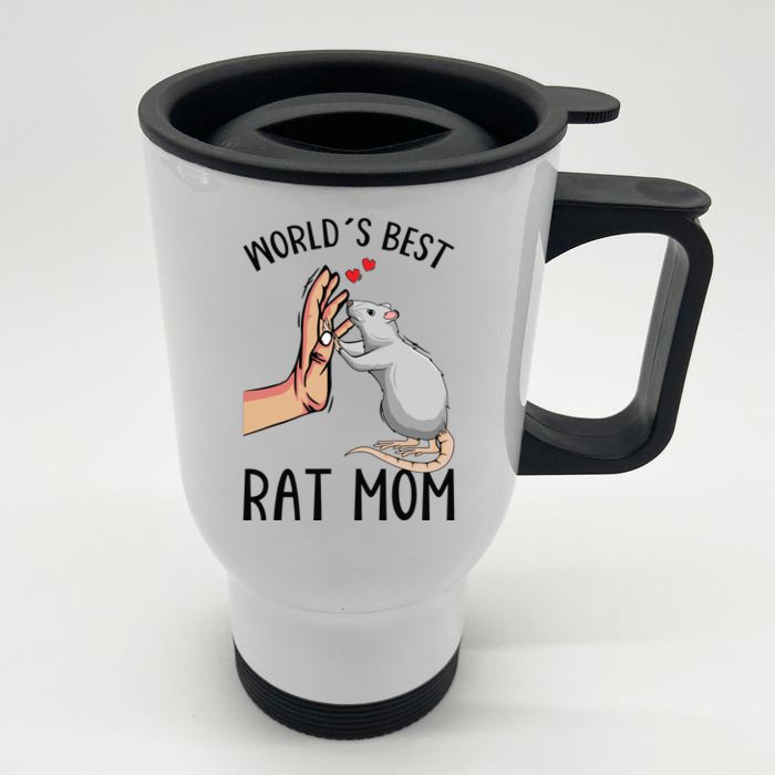 Rat Mom Rats Lover Women Girl Front & Back Stainless Steel Travel Mug