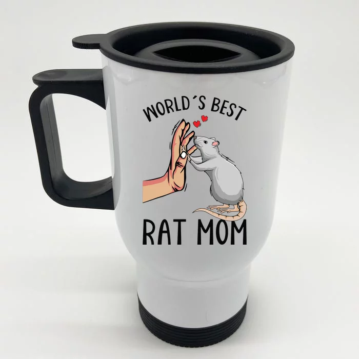 Rat Mom Rats Lover Women Girl Front & Back Stainless Steel Travel Mug