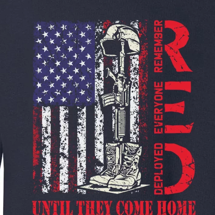 R.E.D. Military Remember Everyone Deployed Usa Flag Toddler Sweatshirt