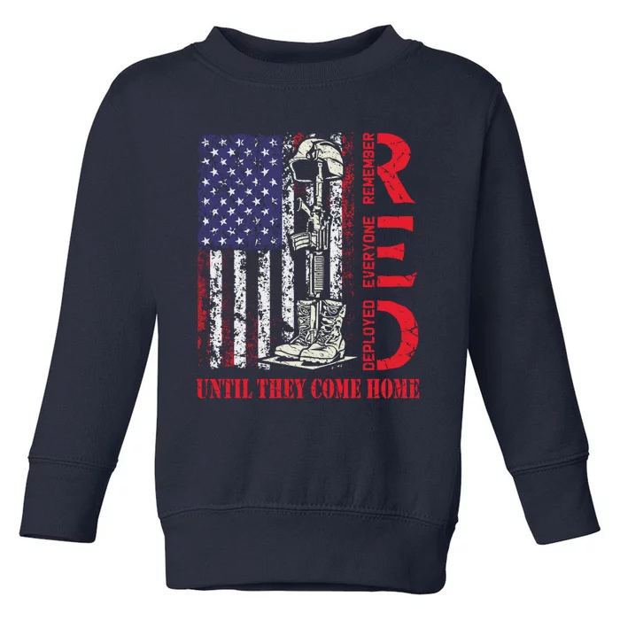 R.E.D. Military Remember Everyone Deployed Usa Flag Toddler Sweatshirt