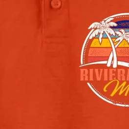 Riviera Maya Retro Sunset Dry Zone Grid Performance Polo