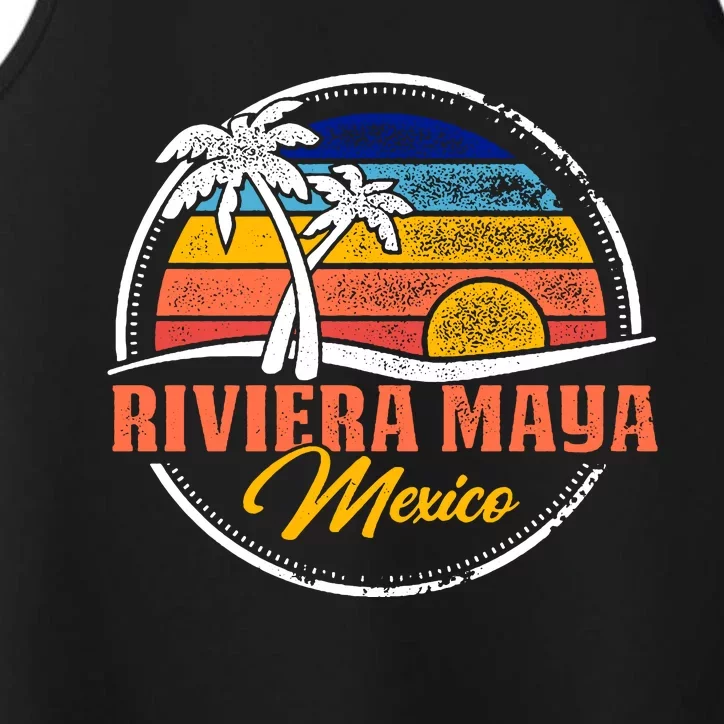 Riviera Maya Retro Sunset Performance Tank