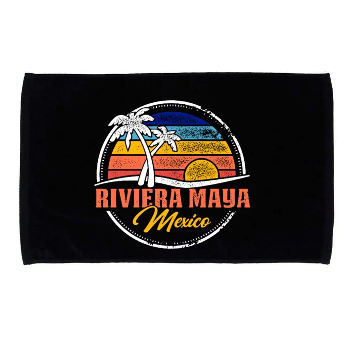 Riviera Maya Retro Sunset Microfiber Hand Towel