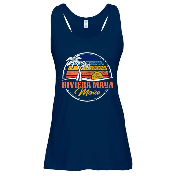 Riviera Maya Retro Sunset Ladies Essential Flowy Tank