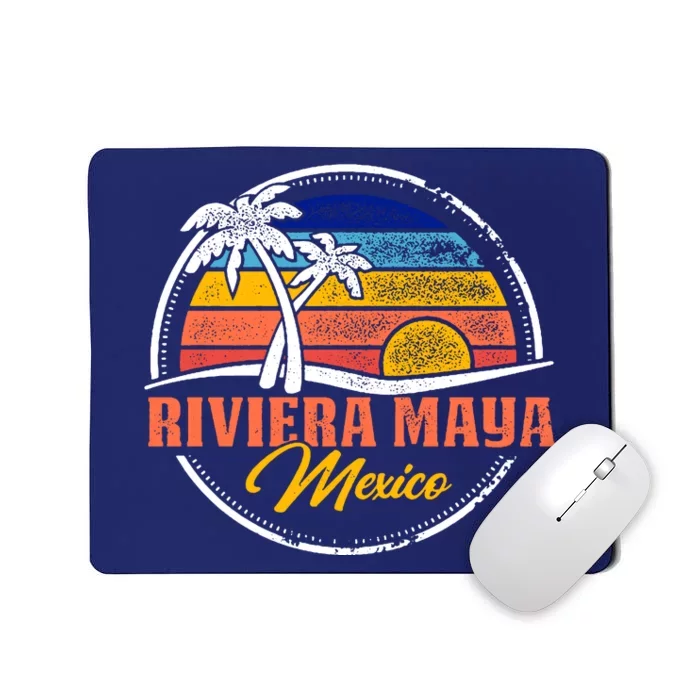 Riviera Maya Retro Sunset Mousepad