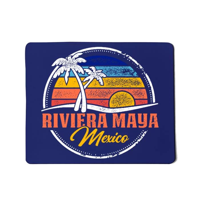 Riviera Maya Retro Sunset Mousepad