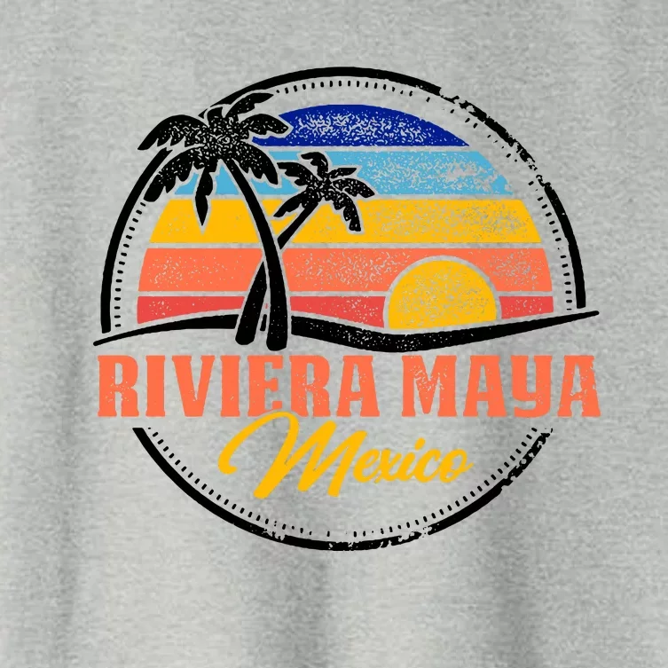 Riviera Maya Retro Sunset Women's Crop Top Tee