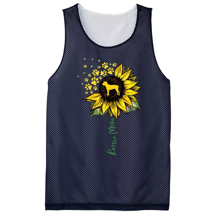 Rottie Mom Sunflower Rottweiler Gifts Dog Mom Mama Mesh Reversible Basketball Jersey Tank