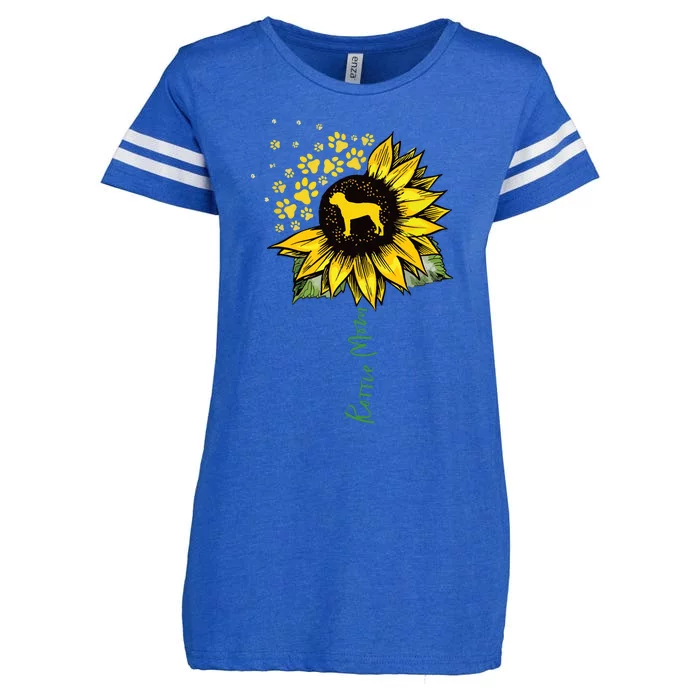 Rottie Mom Sunflower Rottweiler Gifts Dog Mom Mama Enza Ladies Jersey Football T-Shirt