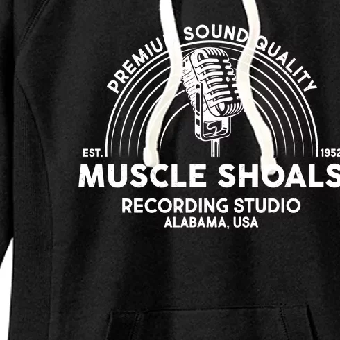 Retro Muscle Shoals Recording Studio Alabama USA Logo Women's Fleece Hoodie