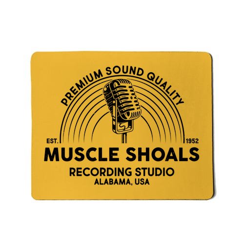 Retro Muscle Shoals Recording Studio Alabama USA Logo Mousepad