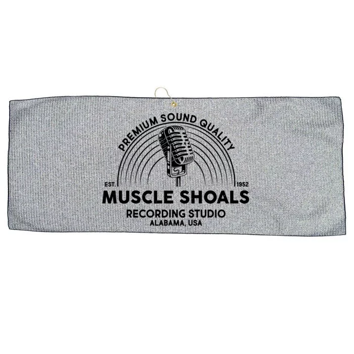 Retro Muscle Shoals Recording Studio Alabama USA Logo Large Microfiber Waffle Golf Towel