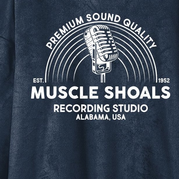 Retro Muscle Shoals Recording Studio Alabama USA Logo Hooded Wearable Blanket