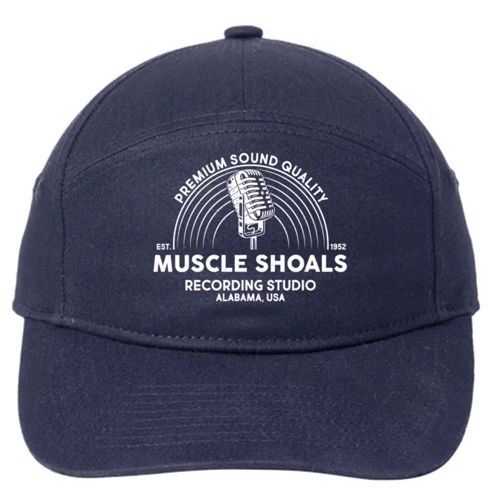 Retro Muscle Shoals Recording Studio Alabama USA Logo 7-Panel Snapback Hat