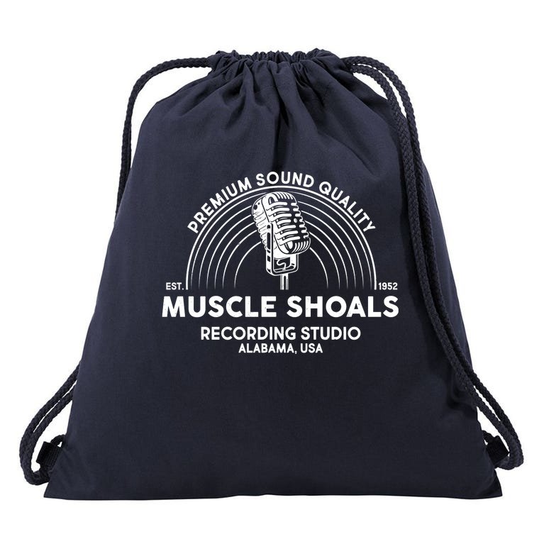 Retro Muscle Shoals Recording Studio Alabama USA Logo Drawstring Bag