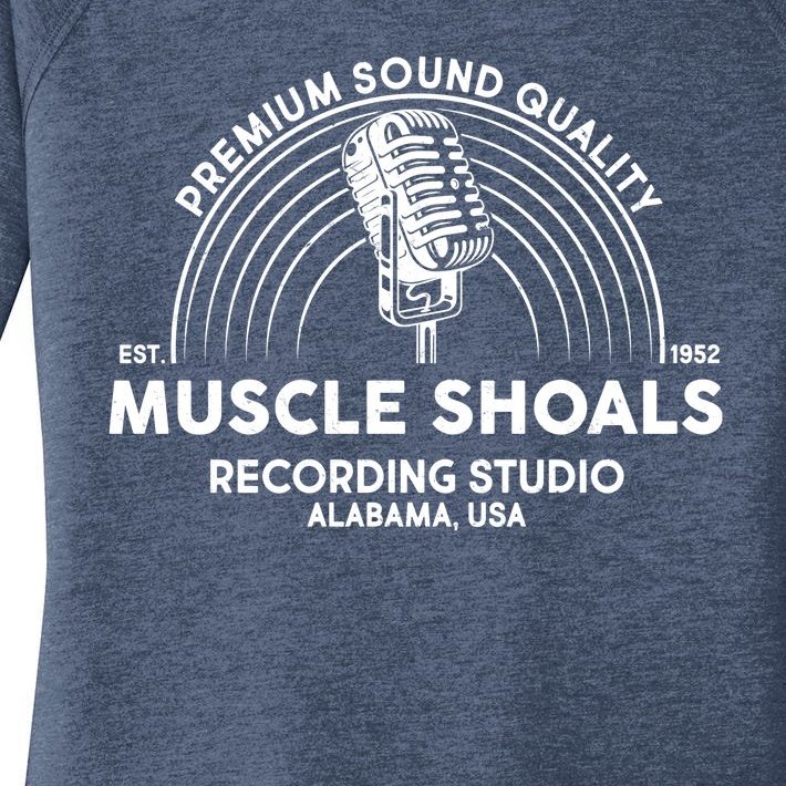 Retro Muscle Shoals Recording Studio Alabama USA Logo Women’s Perfect Tri Tunic Long Sleeve Shirt