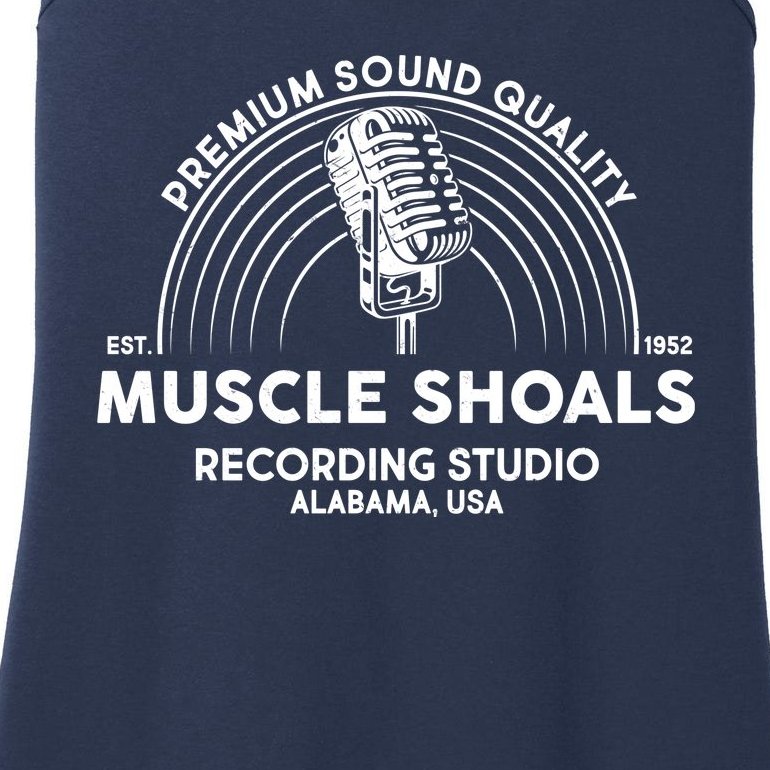 Retro Muscle Shoals Recording Studio Alabama USA Logo Ladies Essential Tank