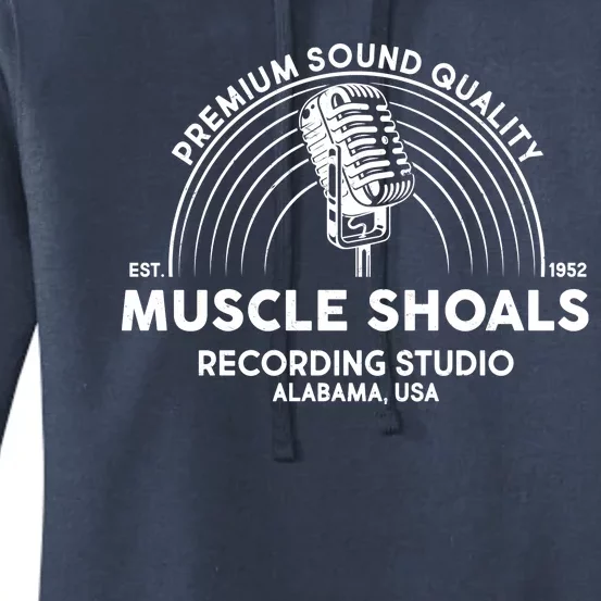Retro Muscle Shoals Recording Studio Alabama USA Logo Women's Pullover Hoodie
