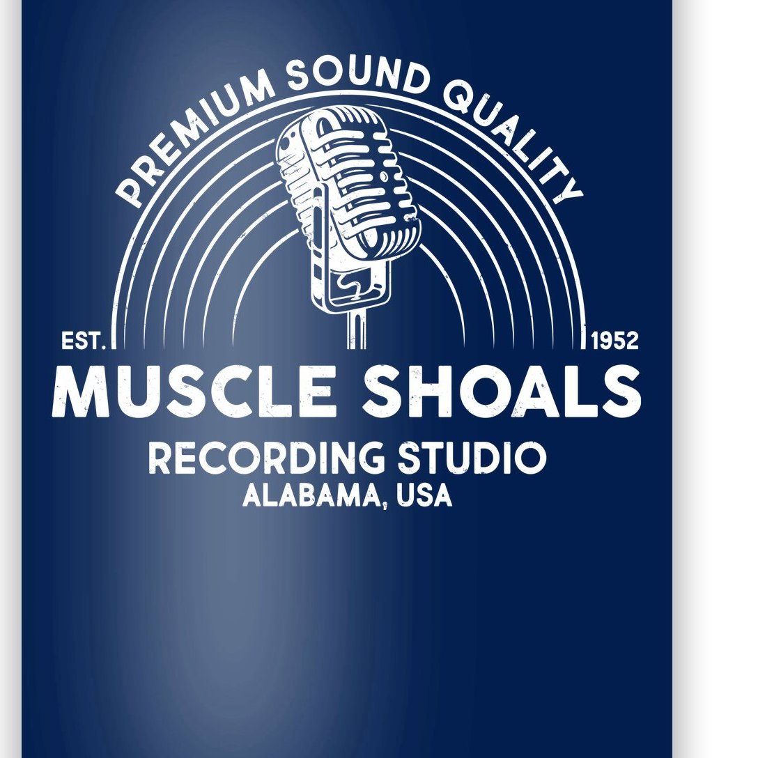Retro Muscle Shoals Recording Studio Alabama USA Logo Poster