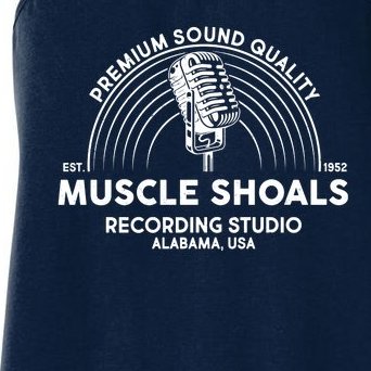 Retro Muscle Shoals Recording Studio Alabama USA Logo Women's Racerback Tank