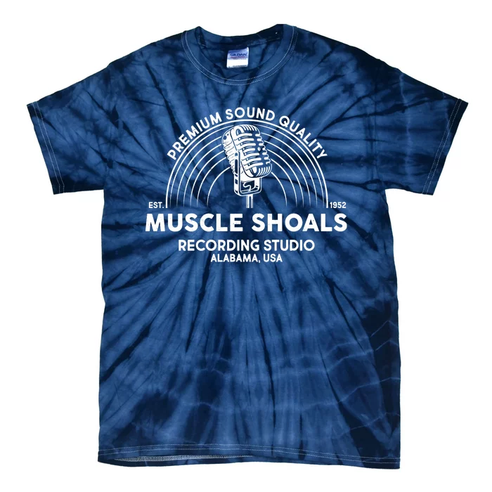 Retro Muscle Shoals Recording Studio Alabama USA Logo Tie-Dye T-Shirt