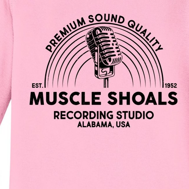 Retro Muscle Shoals Recording Studio Alabama USA Logo Baby Long Sleeve Bodysuit