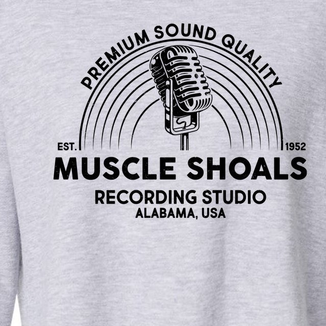 Retro Muscle Shoals Recording Studio Alabama USA Logo Cropped Pullover Crew