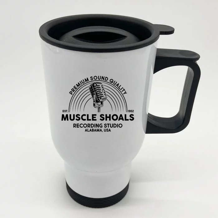 Retro Muscle Shoals Recording Studio Alabama USA Logo Stainless Steel Travel Mug