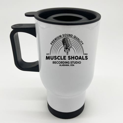 Retro Muscle Shoals Recording Studio Alabama USA Logo Stainless Steel Travel Mug