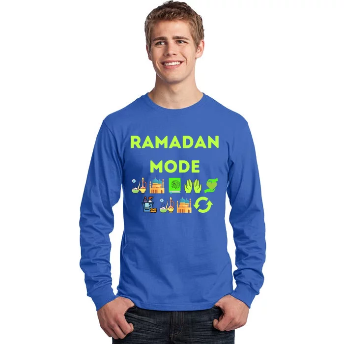 Ramadan Mode Suhoor Pray Quran Dua Sadaqa Iftar Tarawih Meaningful Gift Tall Long Sleeve T-Shirt