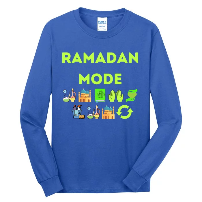 Ramadan Mode Suhoor Pray Quran Dua Sadaqa Iftar Tarawih Meaningful Gift Tall Long Sleeve T-Shirt