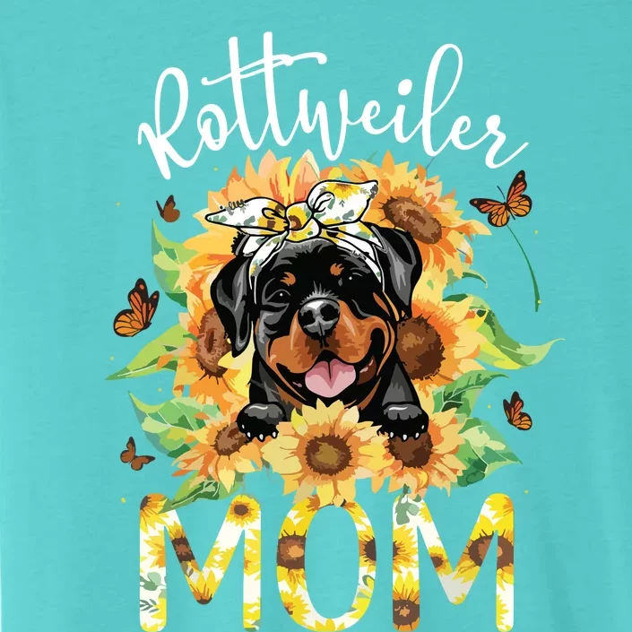 Rottweiler Mom Sunflowers Rottweiler Lovers ChromaSoft Performance T-Shirt