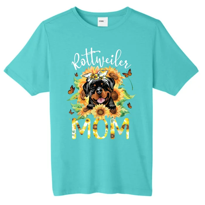 Rottweiler Mom Sunflowers Rottweiler Lovers ChromaSoft Performance T-Shirt