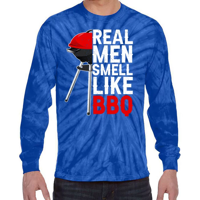 Real Men Smell Like BBQ Tie-Dye Long Sleeve Shirt