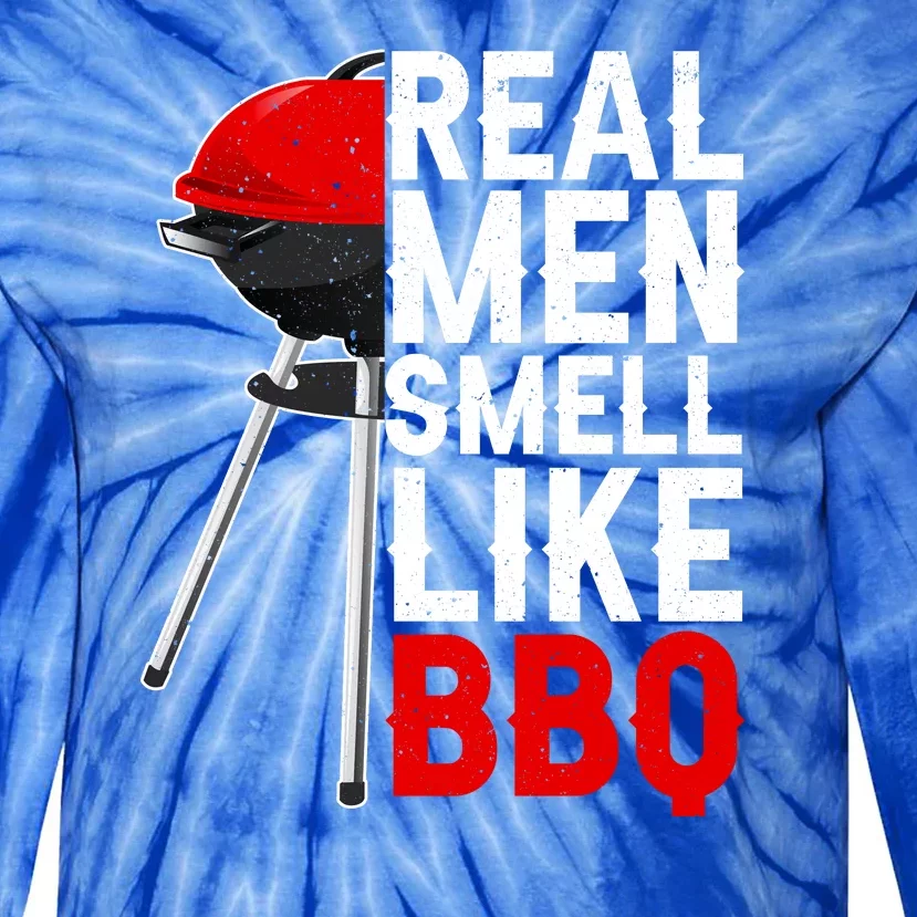 Real Men Smell Like BBQ Tie-Dye Long Sleeve Shirt