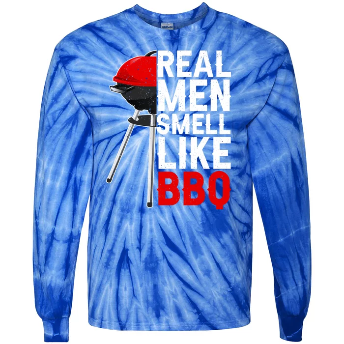 Real Men Smell Like BBQ Tie-Dye Long Sleeve Shirt