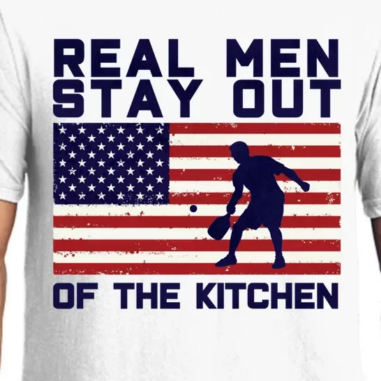 Real Men Stay Out Of The Kitchen Funny Pickleball Paddleball Pajama Set