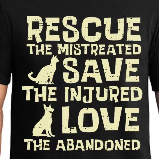 Rescue Mistreated Save Love Dog Cat Animal Pet Pajama Set