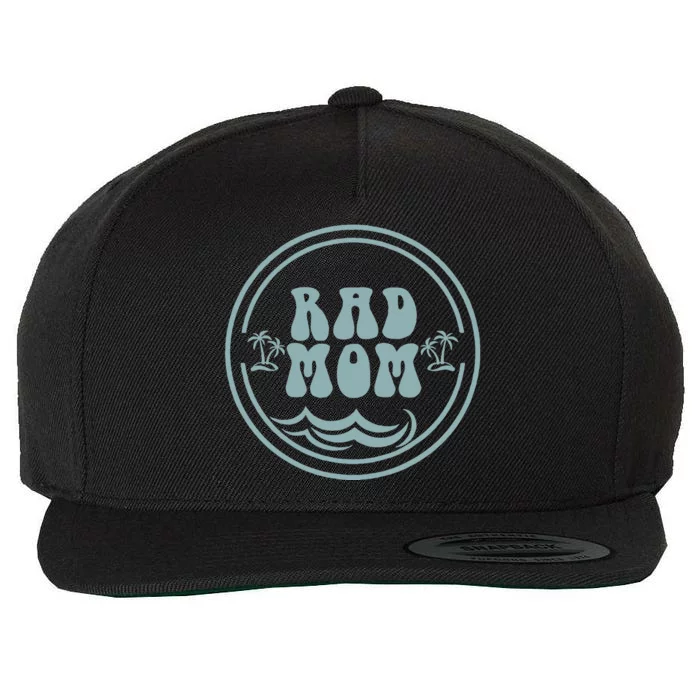 Rad Mom Surf Matching Birthday The Big One 1st Birthday Wool Snapback Cap