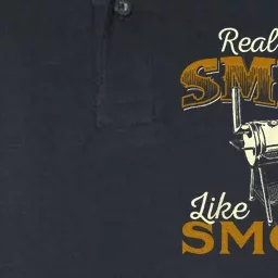 Real Men Smell Like Smoke Pitmaster BBQ Smoker Grilling Softstyle Adult Sport Polo