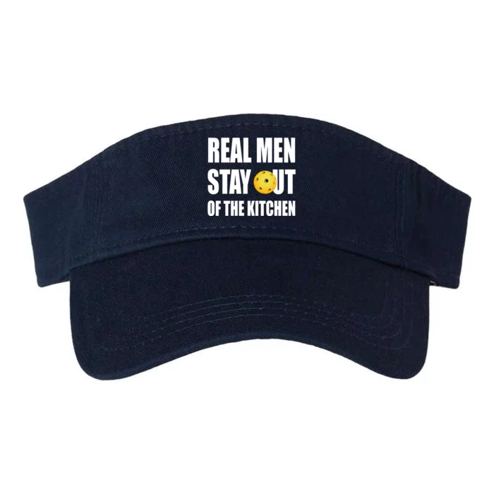 Real Men Say Out Of The Kitchen Pickleball Funny Valucap Bio-Washed Visor